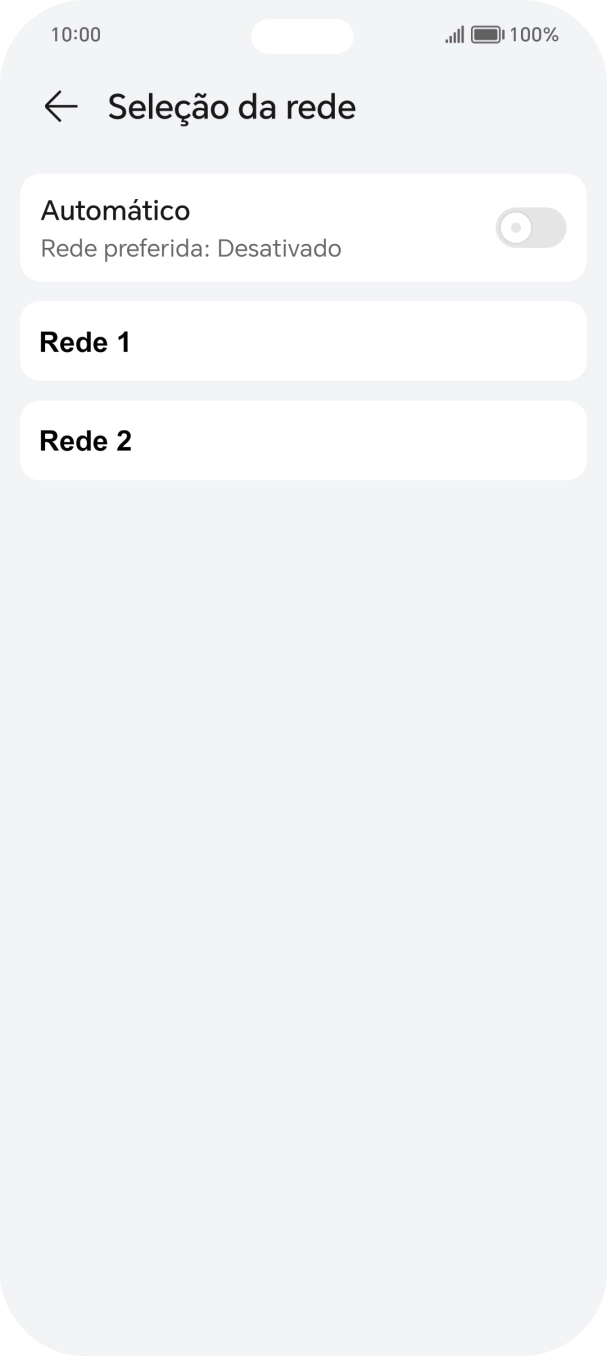 Prima a rede pretendida.