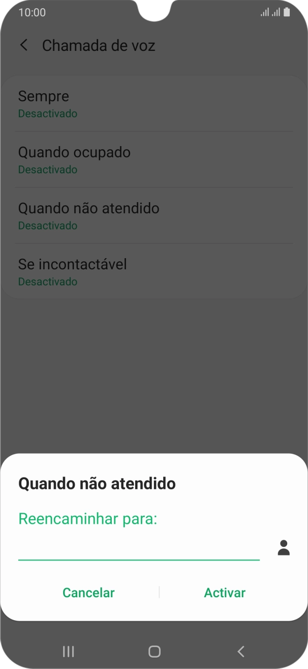 Introduza 123 e prima Activar.