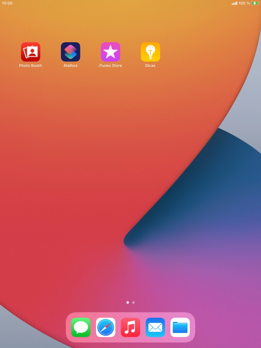 Quando o ícone de bateria em carregamento for mostrado no ecrã, a bateria está em carregamento.