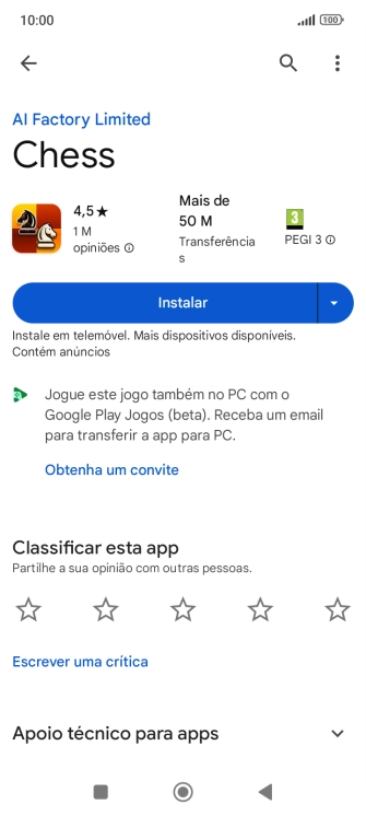 Prima a tecla de início para terminar e voltar ao ecrã inicial.