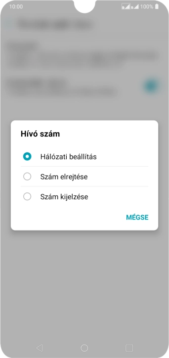Válaszd a Szám kijelzése lehetőséget a hívószámküldés bekapcsolásához.