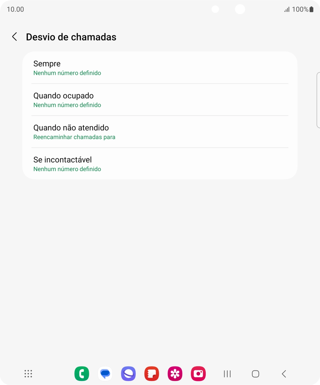 Prima a tecla de início para terminar e voltar ao ecrã inicial.