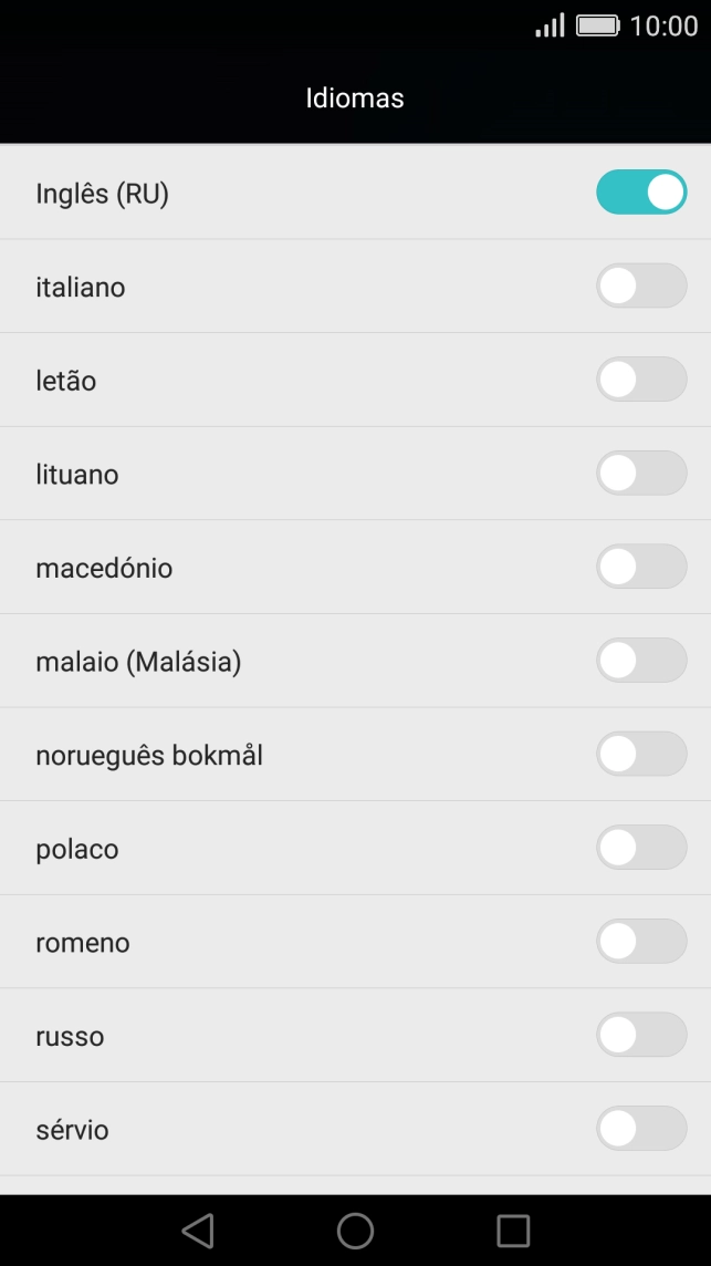 Prima a tecla de retrocesso.