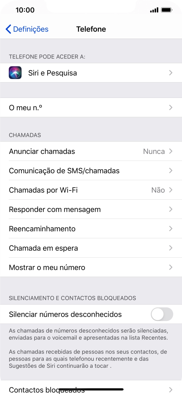 Prima Mostrar o meu número.
