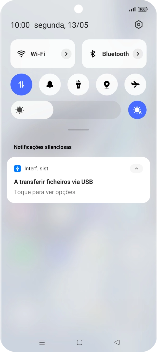 Prima Toque para ver opções.