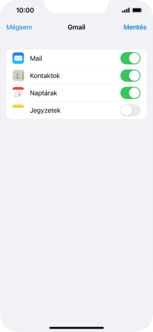 Amennyiben a kijelzőn ez a képernyőkép látható, az e-mail-fiókodat felismerte a rendszer, és automatikusan beállította. Kövesd a képernyőn megjelenő utasításokat további adatok csatolásához, és fejezd be az új fiók létrehozását.