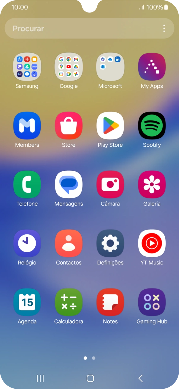 Prima Galeria e vá até à pasta pretendida.
