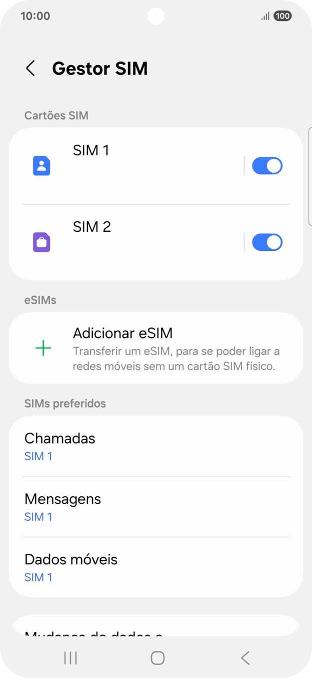 Prima o plano pretendido.