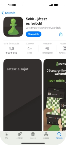 Húzd az ujjad felfelé a kijelző aljáról, hogy visszatérj a kezdőképernyőhöz.
