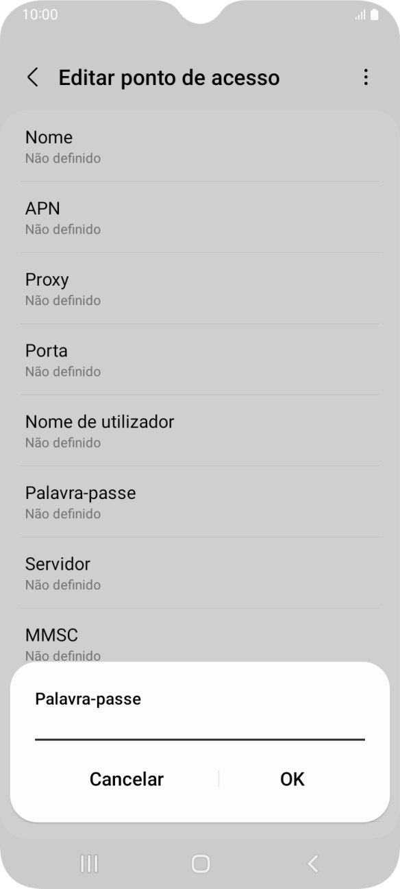 Introduza vodafone e prima OK.