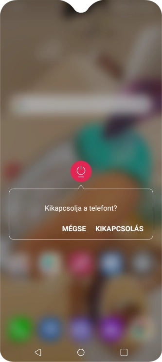 Válaszd a KIKAPCSOLÁS lehetőséget.