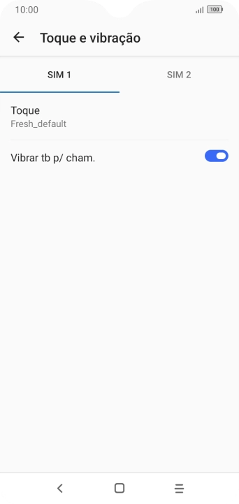Prima o nome do cartão SIM.