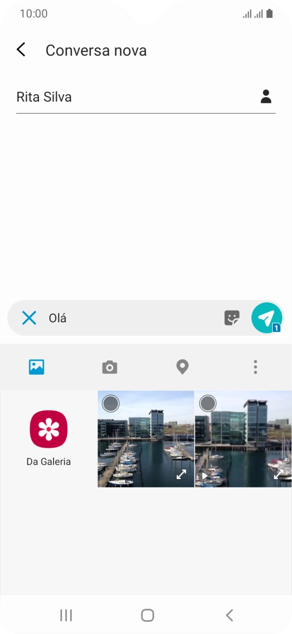 Prima o ícone de imagem.
