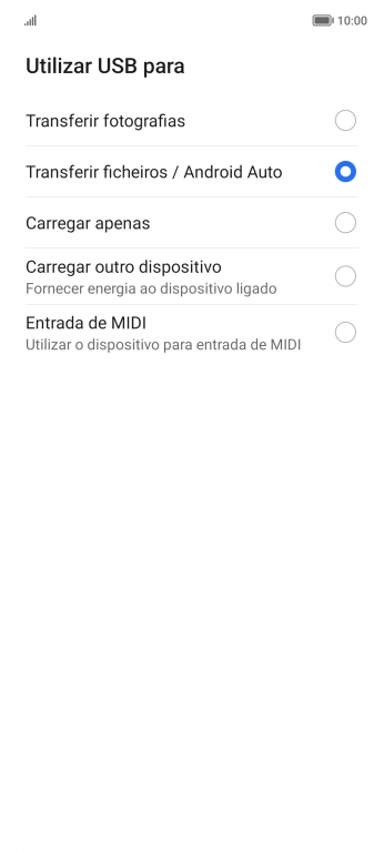 Prima Transferir ficheiros /Android.