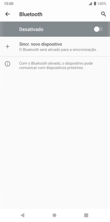 Prima o indicador para ativar a função.