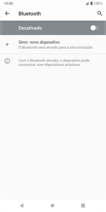 Prima o indicador para ativar a função.
