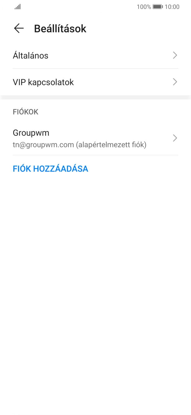 Kattints a kívánt e-mail-fiókra.