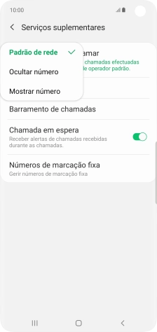 Prima Mostrar número para ativar a visualização do seu número.