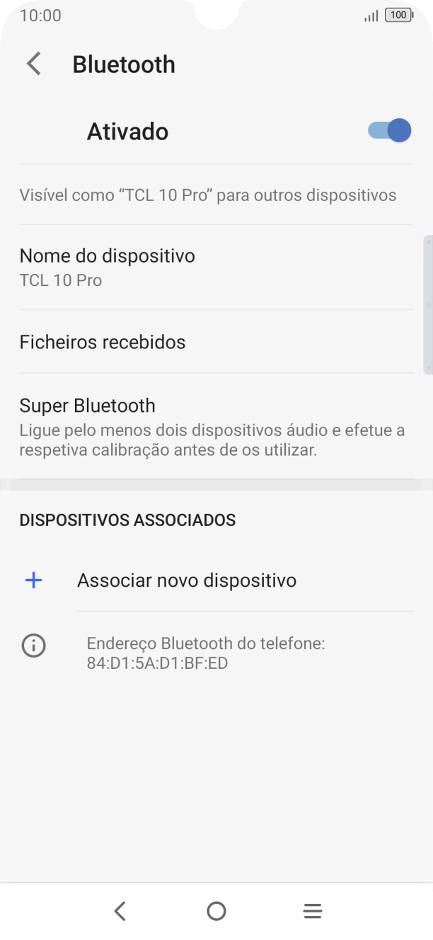 Prima Associar novo dispositivo.