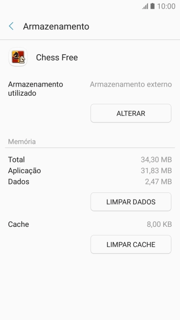 Prima a tecla de início para terminar e voltar ao ecrã inicial.
