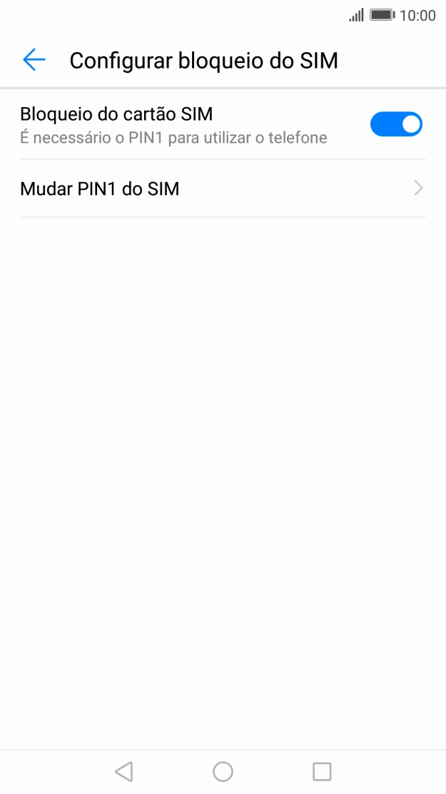 Prima o indicador para ativar ou desativar a função.