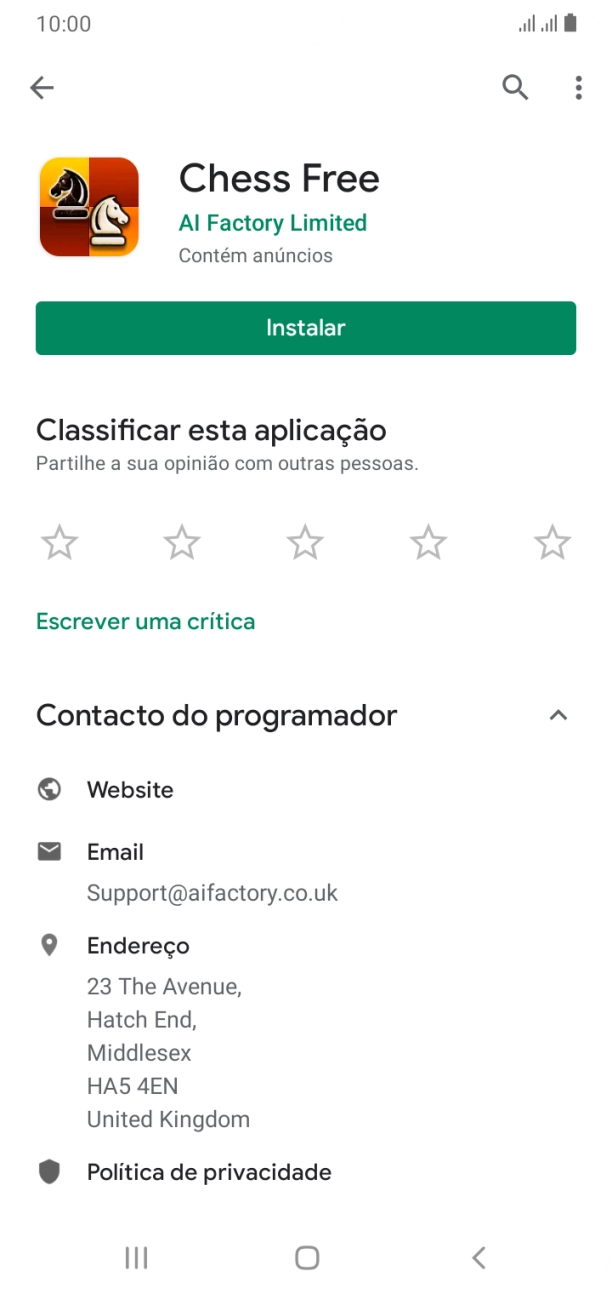 Prima a tecla de início para terminar e voltar ao ecrã inicial.