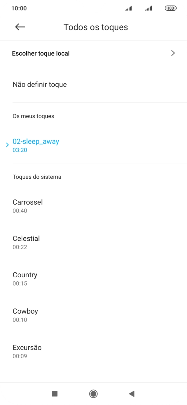 Prima a tecla de início para terminar e voltar ao ecrã inicial.
