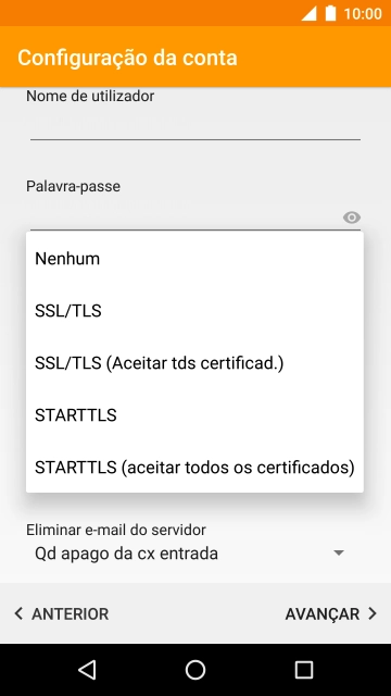 Prima Nenhum para desativar a função.