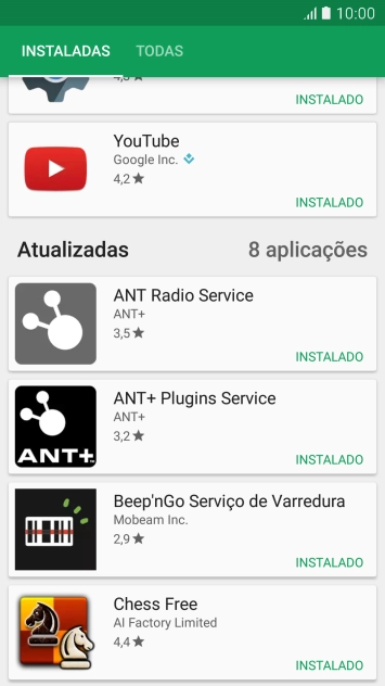 Prima a app pretendida.