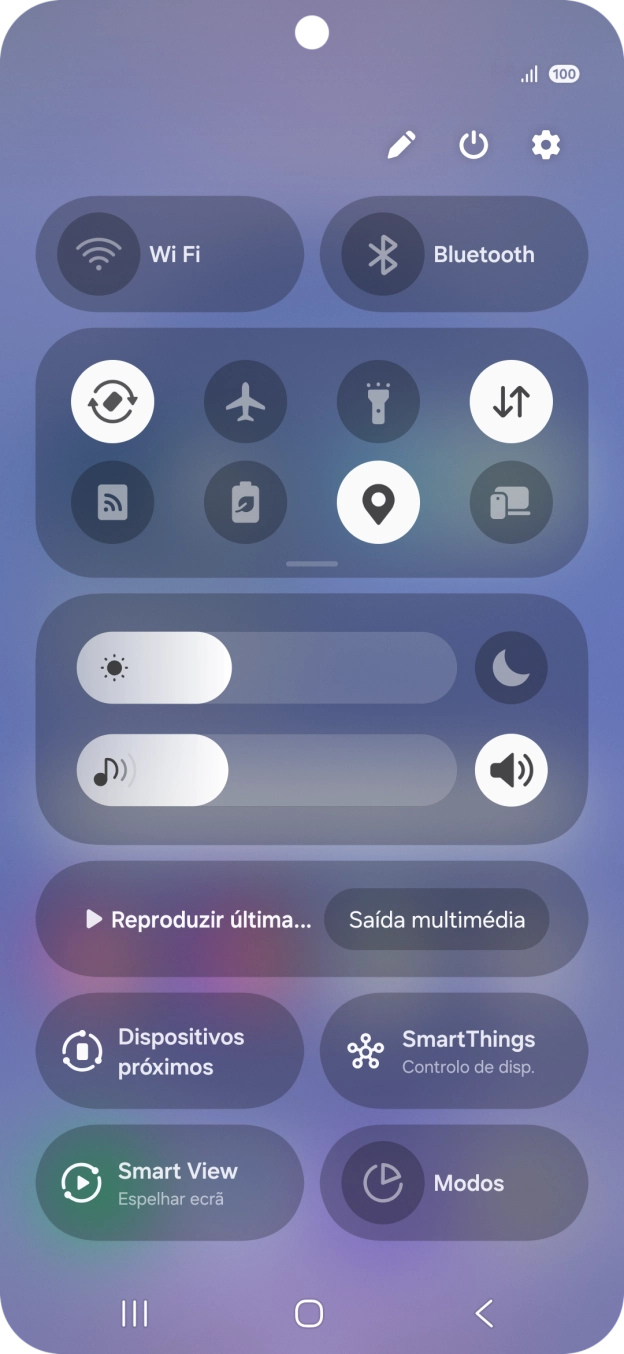 Prima o ícone de definições.