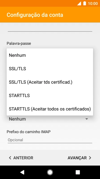 Prima Nenhum para desativar a função.