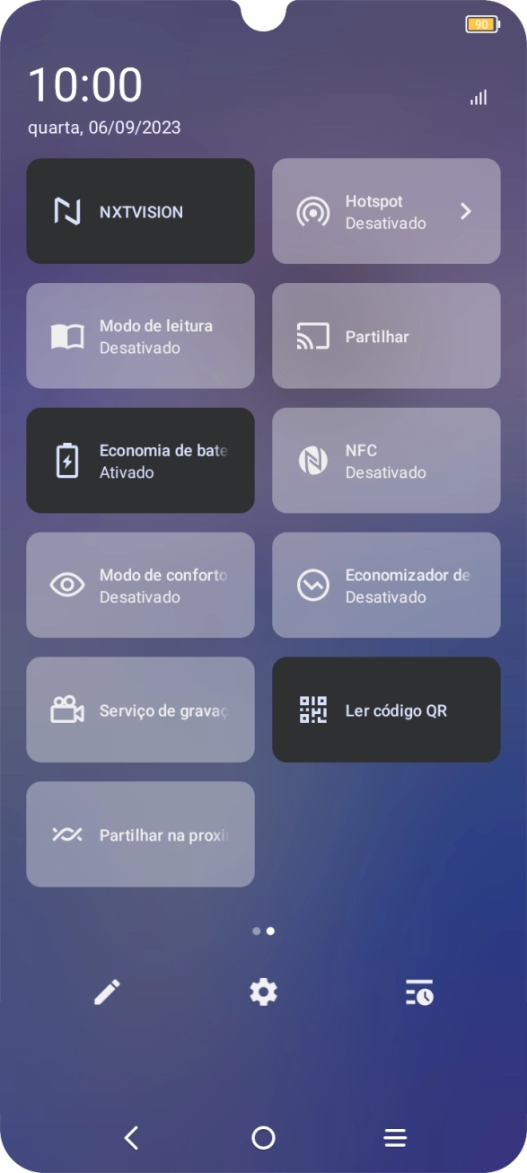 Prima a tecla de início para terminar e voltar ao ecrã inicial.