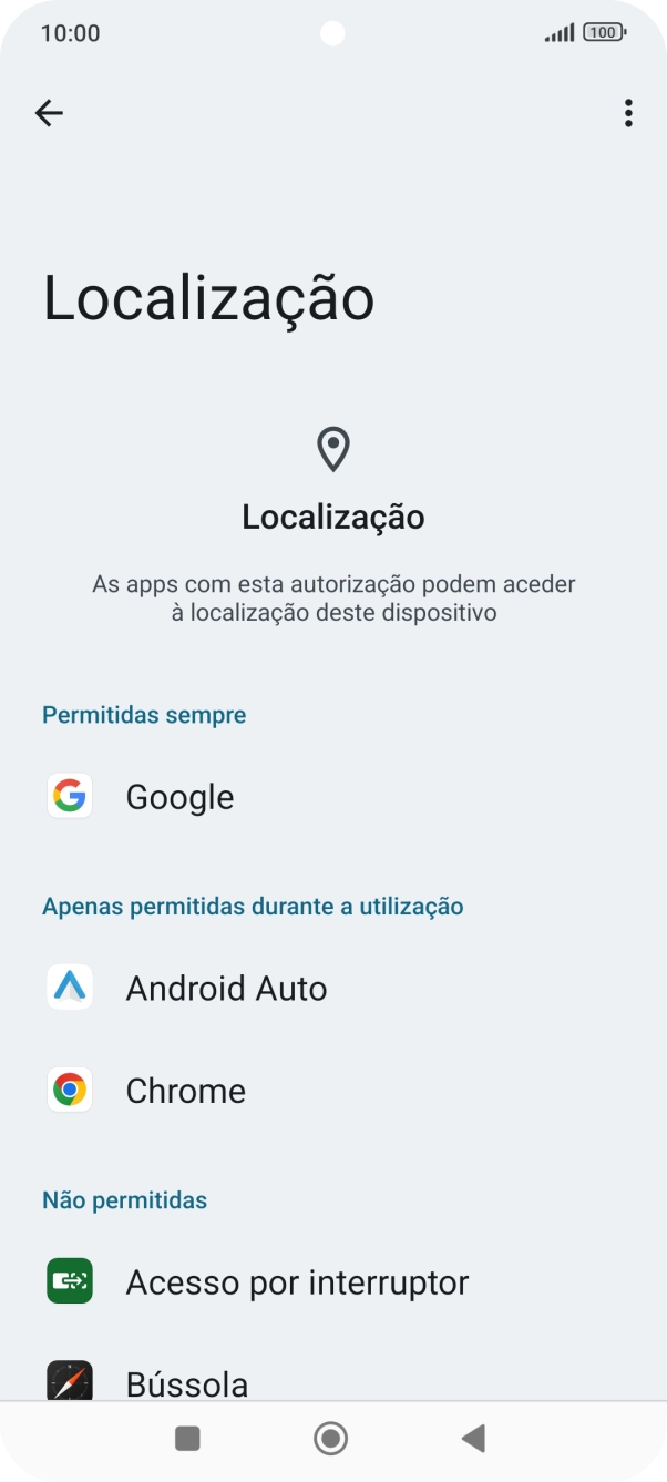 Prima a app pretendida.