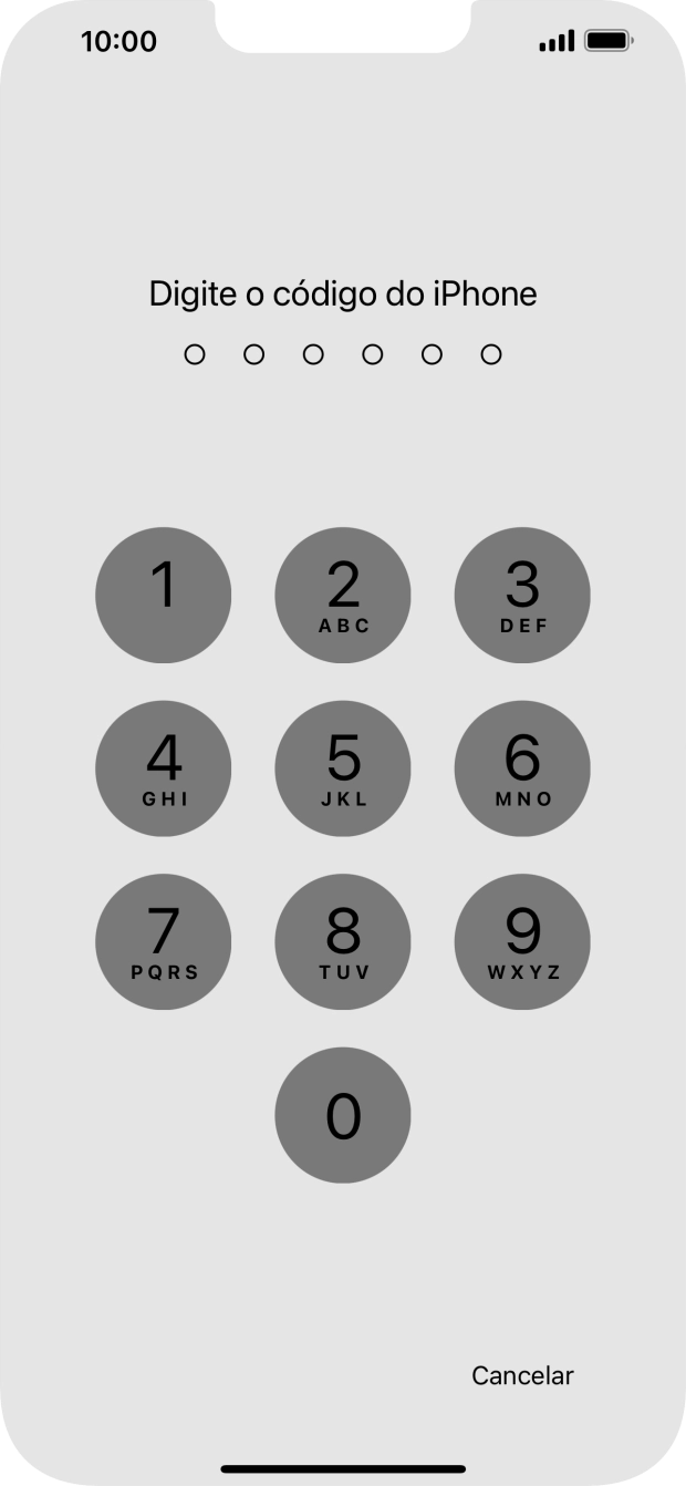 Utilize o código de bloqueio de telefone que criou. A app está agora bloqueada.