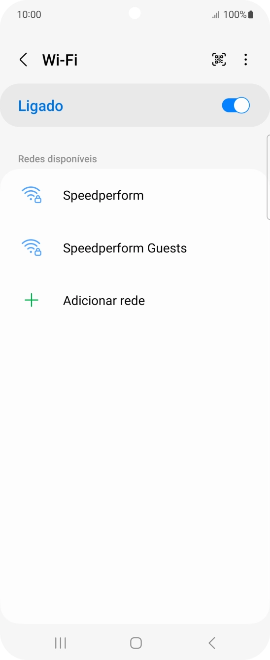 Prima o ícone de menu.