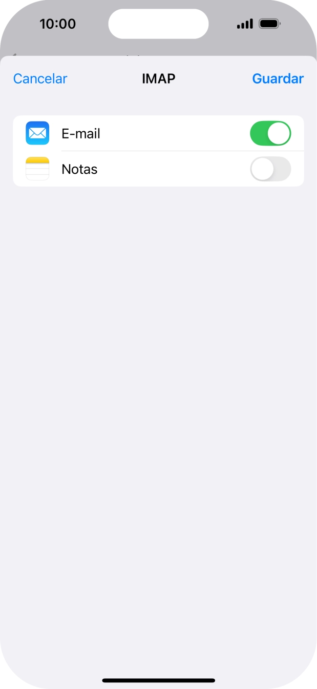Prima Guardar. A sua conta de e-mail está agora configurada. Se pretender escolher definições adicionais para o servidor de receção e envio, siga os passos seguintes.