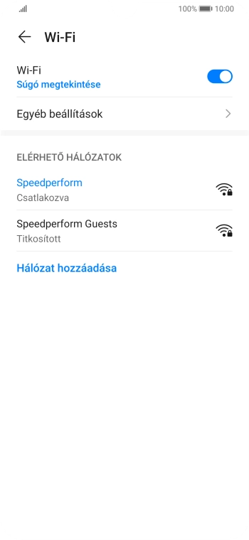 Húzd az ujjad felfelé a kijelző aljáról, hogy visszatérj a kezdőképernyőhöz.