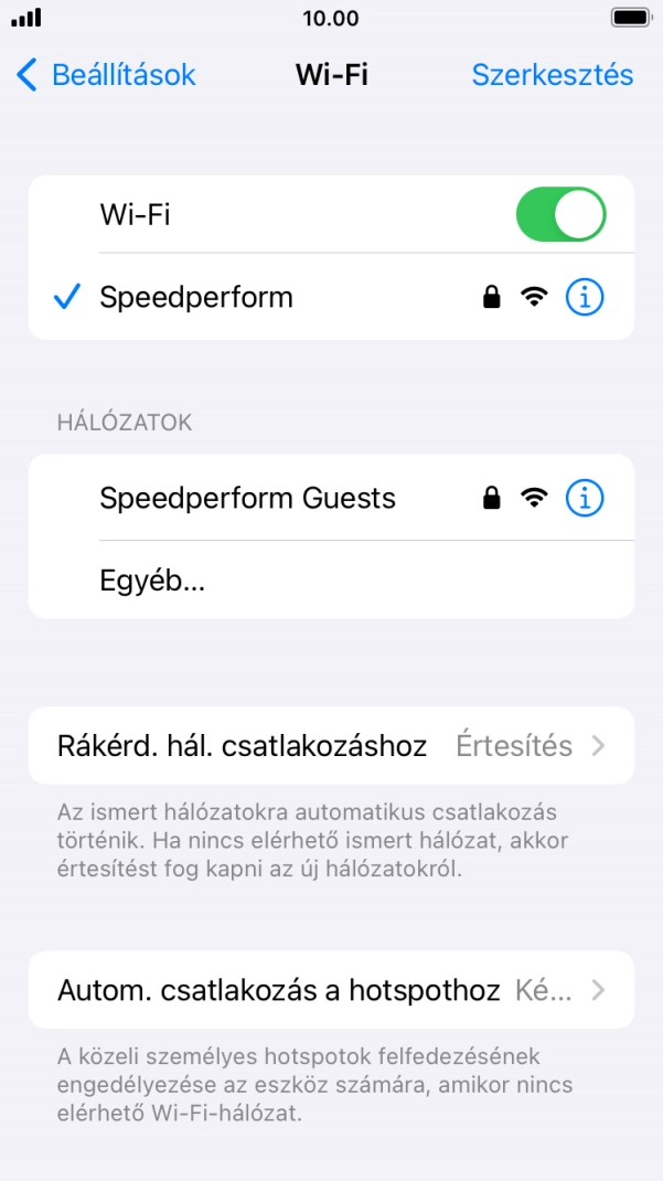 A befejezéshez, és ahhoz, hogy visszatérhess a főképernyőhöz, nyomd meg a főgombot.