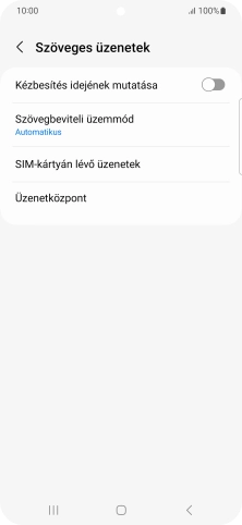 Válaszd az Üzenetközpont lehetőséget.