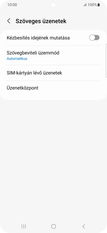 Válaszd az Üzenetközpont lehetőséget.
