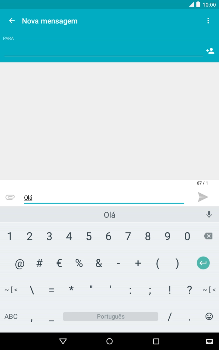Prima os algarismos ou os caracteres especiais pretendidos.