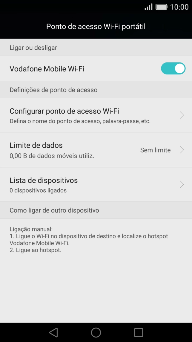 Prima a tecla de início para terminar e voltar ao ecrã inicial.