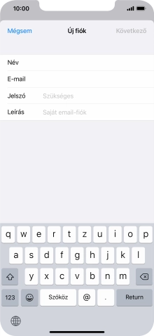 Kattints a Jelszó mezőre, és írd be az e-mail-fiókodhoz tartozó jelszót.