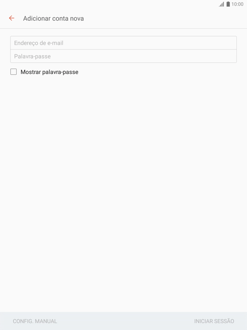 Prima Endereço de e-mail e introduza o seu endereço de e-mail.