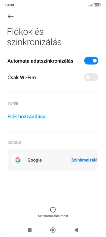 Válaszd a Fiók hozzáadása lehetőséget.