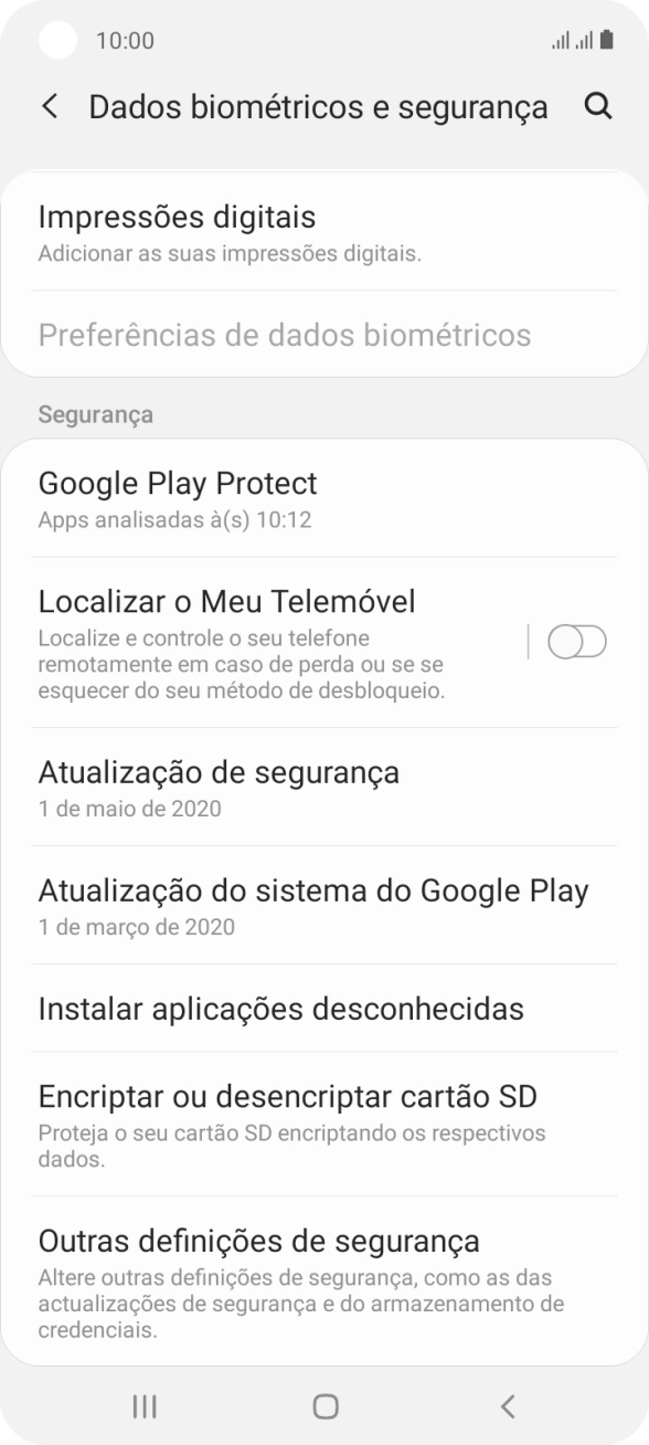 Prima Outras definições de segurança.