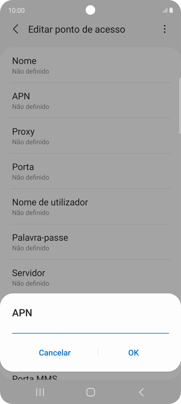 Introduza net2.vodafone.pt e prima OK.