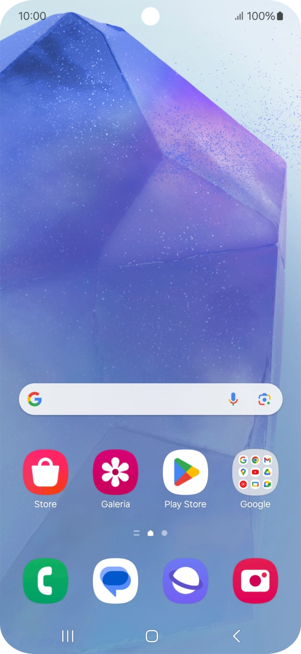 Deslize dois dedos sobre o ecrã de cima para baixo a partir do topo do ecrã.