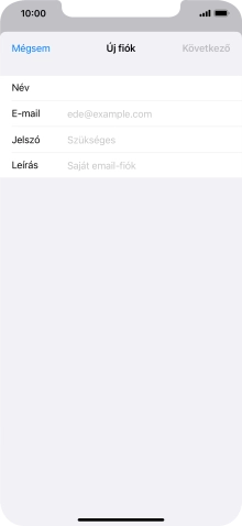 Kattints az E-mail mezőre, és írd be az e-mail címedet.