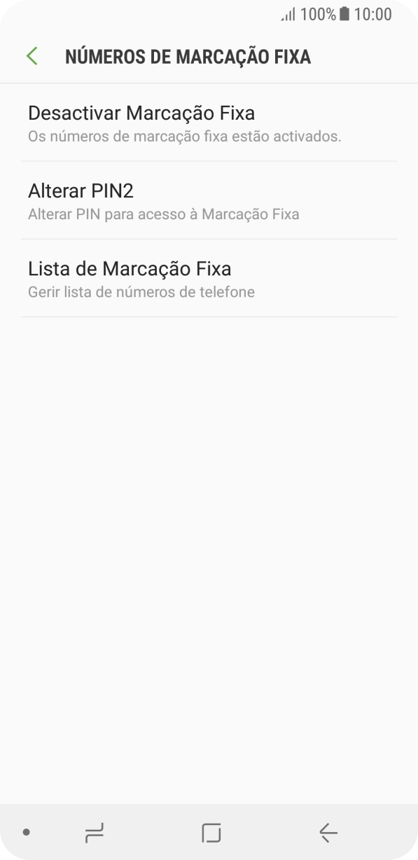 Prima Desactivar Marcação Fixa para desativar a marcação permitida.